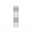 Furinno FULDA 2-Tier  Storage Shelf Bookcase in 6-Inch Width in White