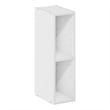 Furinno FULDA 2-Tier  Storage Shelf Bookcase in 6-Inch Width in White