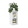 Furinno FULDA 2-Tier  Storage Shelf Bookcase in 10-Inch Width in White