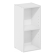 Furinno FULDA 2-Tier  Storage Shelf Bookcase in 10-Inch Width in White