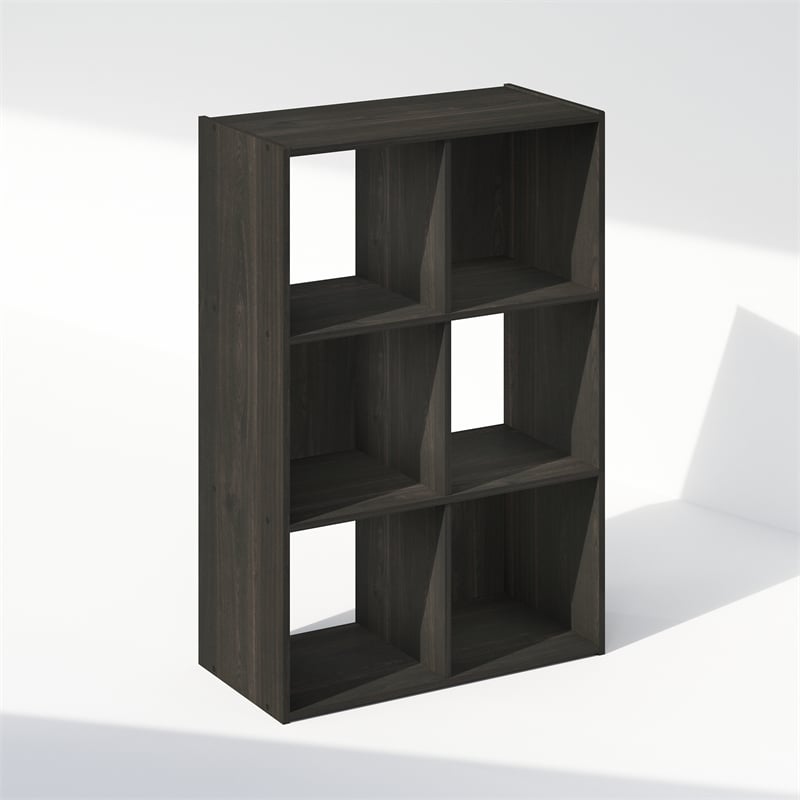 Furinno Pelli Cubic Storage Cabinet in Bookcase in Bookshelf in 6-Cube Espresso