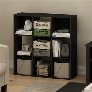Furinno PELLI CUBIC Storage Cabinet in Bookcase in Bookshelf in 9-Cube Espresso