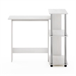 Furinno ABBOTT Corner Computer Desk with Bookshelf in Stainless Steel Tubes