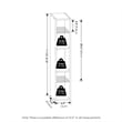 Furinno FULDA 3-Tier  Storage Shelf Bookcase in 6-Inch Width in Blackwood