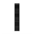 Furinno FULDA 3-Tier  Storage Shelf Bookcase in 6-Inch Width in Blackwood