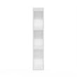 Furinno FULDA 3-Tier  Storage Shelf Bookcase in 6-Inch Width in White