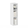 Furinno FULDA 3-Tier  Storage Shelf Bookcase in 8-Inch Width in White