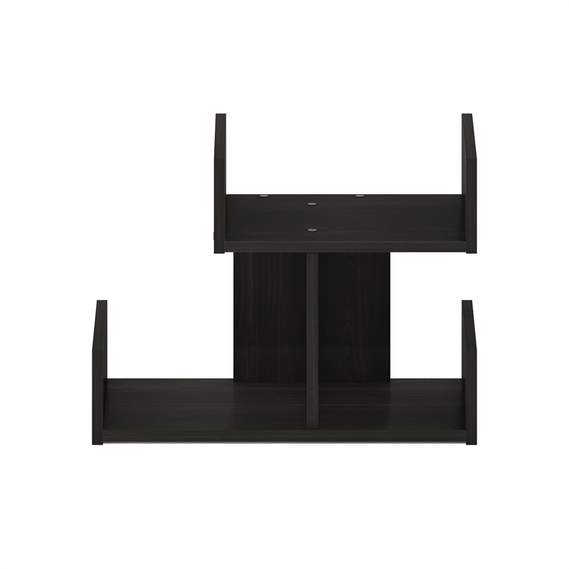 Furinno Hermite Wooden Desktop Bookshelf Storage Organizer for Home and Espresso