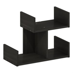 Furinno HERMITE Wooden Desktop Bookshelf Storage Organizer for Home and Espresso