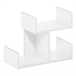 Furinno HERMITE Wooden Desktop Bookshelf Storage Organizer for Home and White
