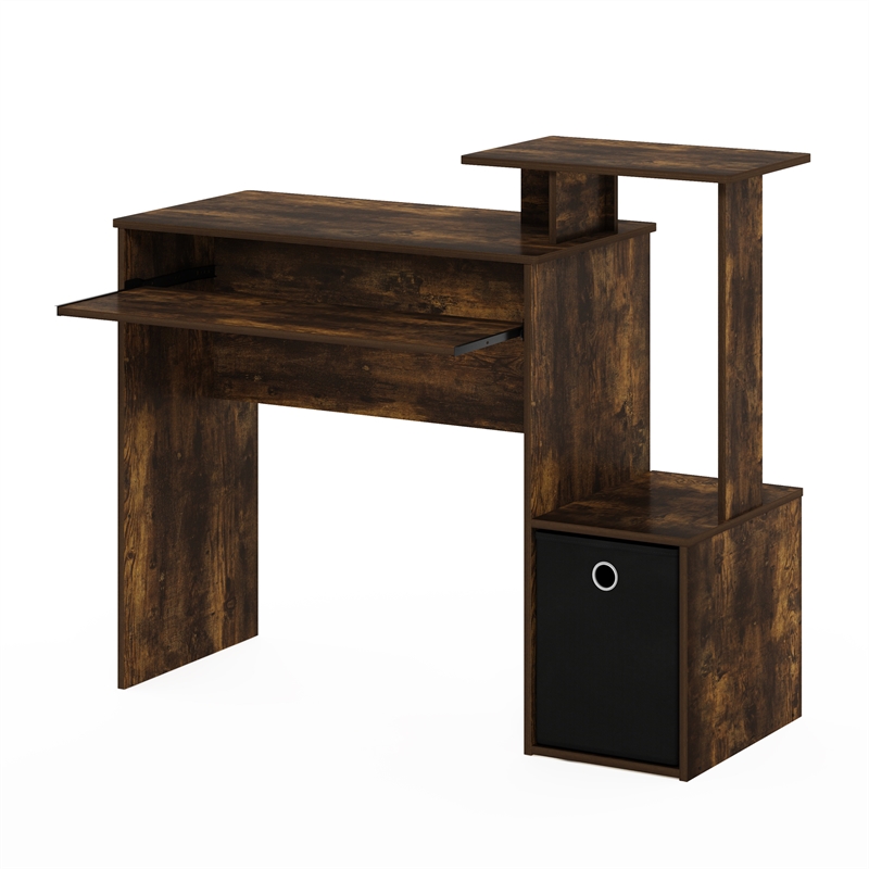 Furinno ECON Multipurpose Home Office Computer Writing Desk Amber Pine/Black