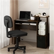 Furinno ECON Multipurpose Home Office Computer Writing Desk Amber Pine/Black