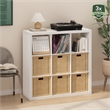 Furinno CUBICLE Extra Thick Frame Decorative Cube Storage Organizer in White