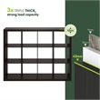 Furinno CUBICLE Extra Thick Frame Decorative Cube Storage Organizer in Dark Oak