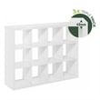 Furinno CUBICLE Extra Thick Frame Decorative Cube Storage Organizer in White