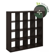 Furinno CUBICLE Extra Thick Frame Decorative Cube Storage Organizer in Dark Oak