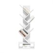 Furinno Tree Bookshelf 7-Tier Floor Standing Tree Bookcase with Bottom White