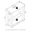 Furinno TURN-S-TUBE 2-Tier Slim Side Table in End Table Amber Pine/Black/Black