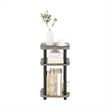 Furinno JUST 3-Tier Turn-N-Tube Curve End Table in Side Table French Oak/Black