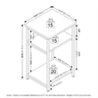 Furinno JUST 3-Tier Industrial Metal Frame End Table with Storage Espresso