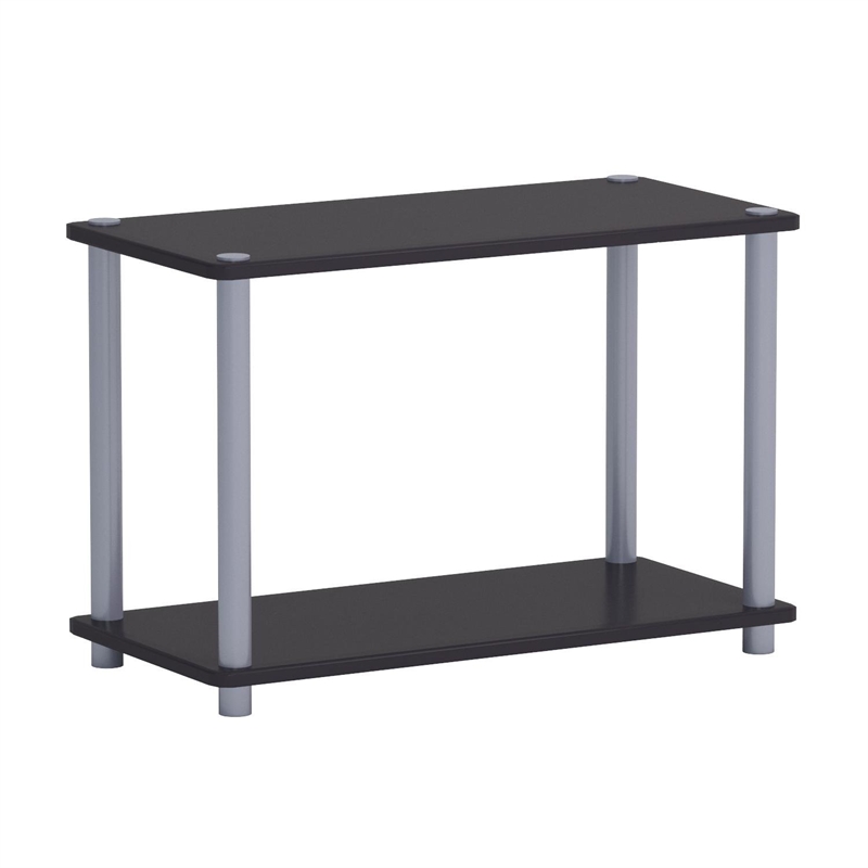 Furinno 11250-SET-BK Turn-N-Tube 2-Tier Shelves/End Tables Set in 2 Pcs Set