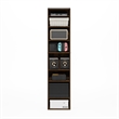Furinno INDO 8-Tier AdJUSTable Shelves Multimedia Media Storage Tower Amber Pine