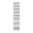 Furinno INDO 8-Tier AdJUSTable Shelves Multimedia Media Storage Tower Rack White