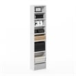 Furinno INDO 8-Tier AdJUSTable Shelves Multimedia Media Storage Tower Rack White