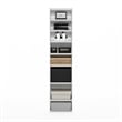 Furinno INDO 8-Tier AdJUSTable Shelves Multimedia Media Storage Tower Rack White