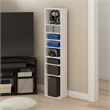Furinno INDO 8-Tier AdJUSTable Shelves Multimedia Media Storage Tower Rack White