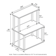 Furinno TURN-N-TUBE 3-Tier Toolless Kitchen Shelf in Columbia Walnut/Black