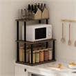 Furinno TURN-N-TUBE 3-Tier Toolless Kitchen Shelf in Columbia Walnut/Black