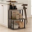 Furinno TURN-N-TUBE 3-Tier Toolless Kitchen Shelf in French Oak Grey/Black