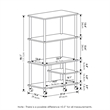 Furinno TURN-N-TUBE 4-Tier Toolless Kitchen Shelf Cart in Amber Pine/Black