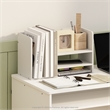 Furinno HERMITE Wood Desktop Book and Home Office Supplies Storage White