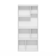 Furinno DALY 7-Cube Irregular Cubes Bookcase in Bookshelf in Storage White