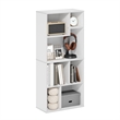 Furinno DALY 7-Cube Irregular Cubes Bookcase in Bookshelf in Storage White