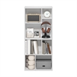 Furinno DALY 7-Cube Irregular Cubes Bookcase in Bookshelf in Storage White