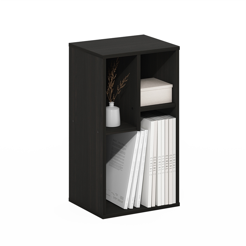 Furinno DALY 3-Cube Irregular Cubes Bookcase in Bookshelf in Storage Espresso