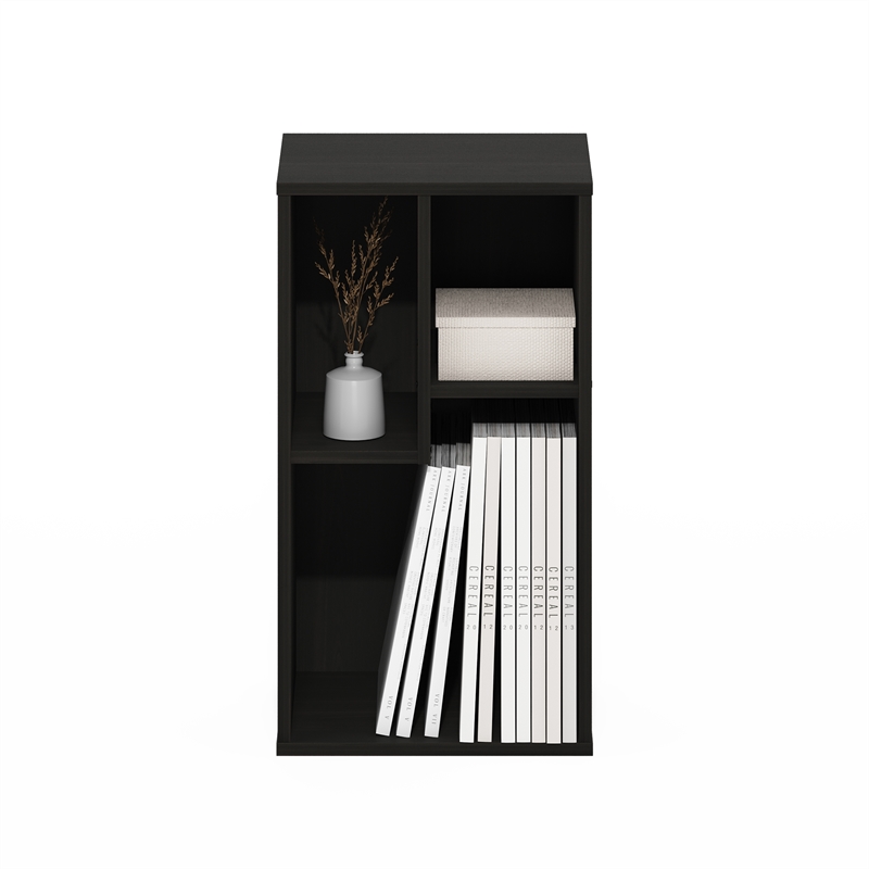 Furinno DALY 3-Cube Irregular Cubes Bookcase in Bookshelf in Storage Espresso