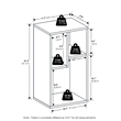 Furinno DALY 3-Cube Irregular Cubes Bookcase in Bookshelf in Storage White