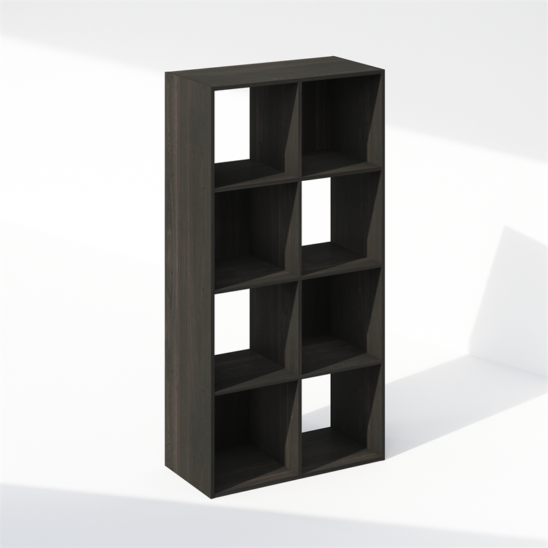 Furinno PELLI CUBIC Storage Cabinet in Bookcase in Bookshelf in 8-Cube Espresso
