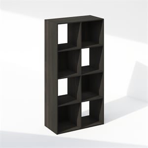 Furinno PELLI CUBIC Storage Cabinet in Bookcase in Bookshelf in 8-Cube Espresso