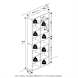 Furinno JAYA 16-Shelf Multimedia Media Storage Tower Rack with Americano