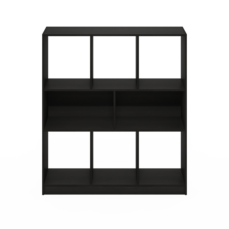 Furinno DALY 8-Cube Horizontal Bookcase in Bookshelf in Storage Espresso