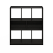 Furinno DALY 8-Cube Horizontal Bookcase in Bookshelf in Storage Espresso