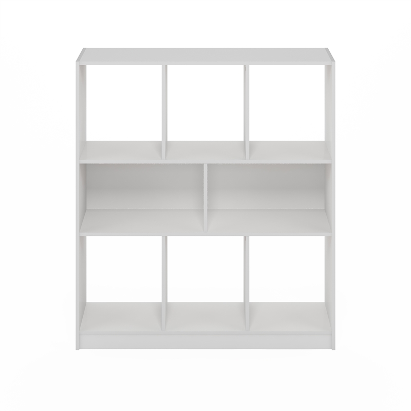 Furinno DALY 8-Cube Horizontal Bookcase in Bookshelf in Storage Organizer White