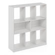Furinno DALY 8-Cube Horizontal Bookcase in Bookshelf in Storage Organizer White