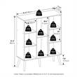 Furinno Claude Mid Century Style 8-Cube Bookcase in Bookshelf in Espresso