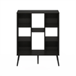 Furinno Claude Mid Century Style 8-Cube Bookcase in Bookshelf in Espresso